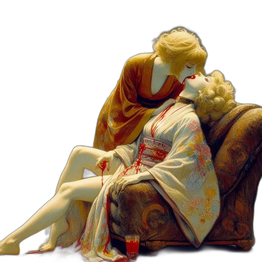 furniture, photorealistic, oil painting, 3d render transparent PNG cut-out