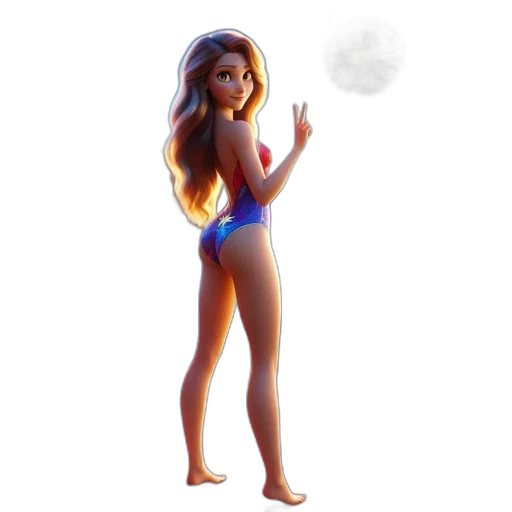 concept art, 3d render, pixel art, cartoon transparent PNG cut-out
