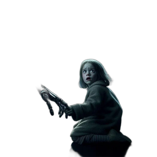 weapon, jacket, creature, staff transparent PNG cut-out