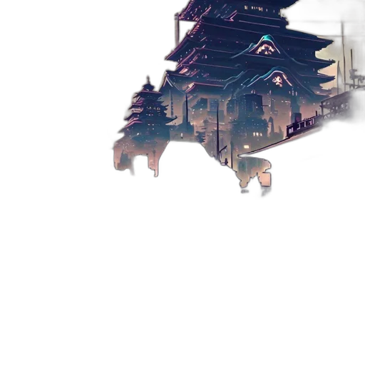 dragon, building, tree, crown transparent PNG cut-out