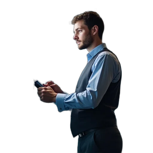 staff, jacket, dress, robot transparent PNG cut-out