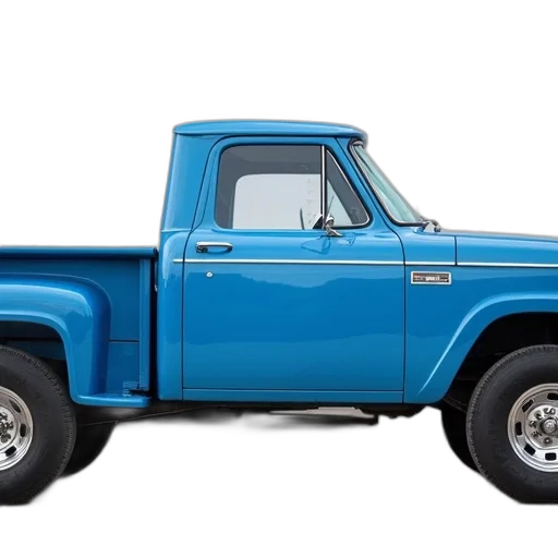 car, photorealistic, blue, pickup transparent PNG cut-out