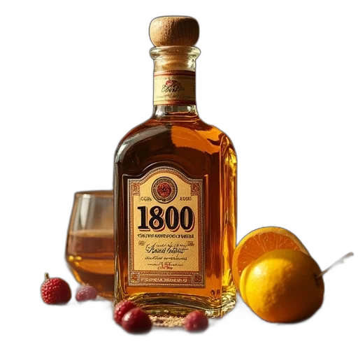 bottle, food, photorealistic, tequila transparent PNG cut-out