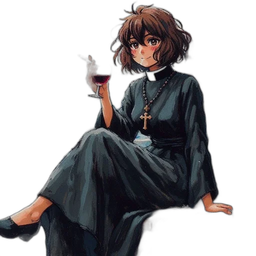 dress, staff, pixel art, concept art transparent PNG cut-out