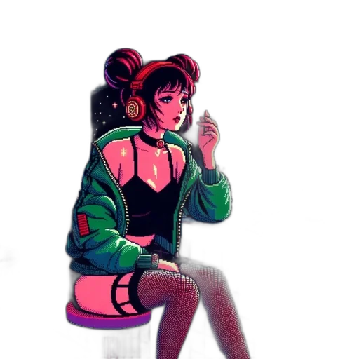 jacket, dress, cyberpunk, concept art transparent PNG cut-out