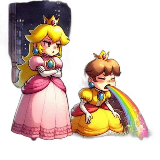 crown, dress, staff, weapon transparent PNG cut-out