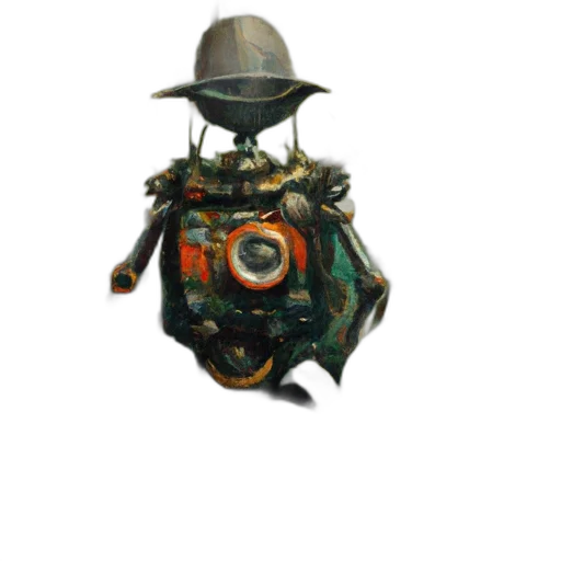 robot, hat, mask, weapon transparent PNG cut-out