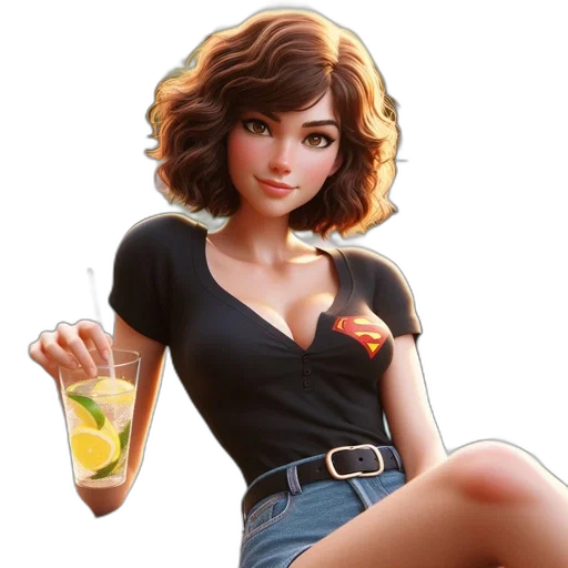 dress, face, concept art, photorealistic transparent PNG cut-out