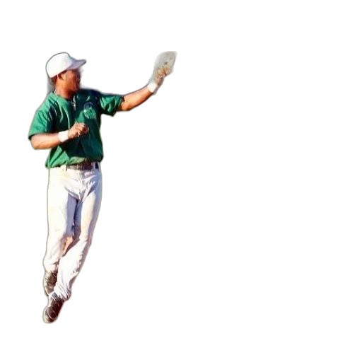 staff, baseball, player, jumping transparent PNG cut-out