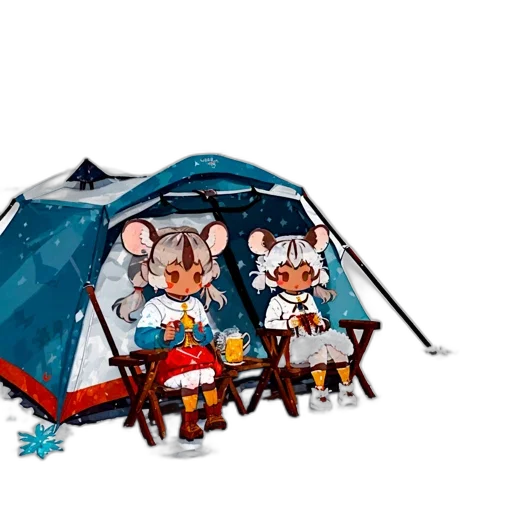 umbrella, concept art, 3d render, snow transparent PNG cut-out