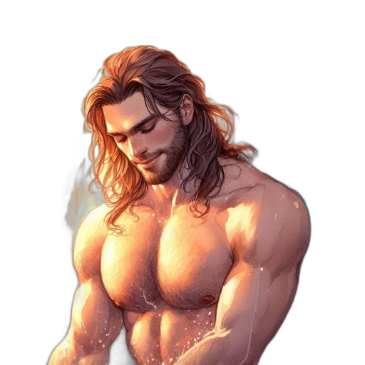 sword, hair, fantasy art, comic book art transparent PNG cut-out