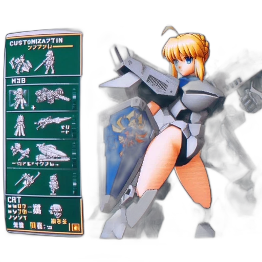 weapon, robot, concept art, vaporwave transparent PNG cut-out