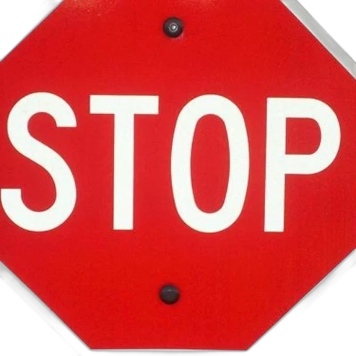 red, stop, sign, white transparent PNG cut-out