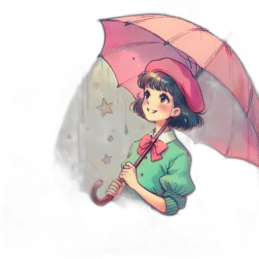 umbrella, hat, flower, dress transparent PNG cut-out