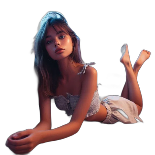 dress, creature, face, hair transparent PNG cut-out