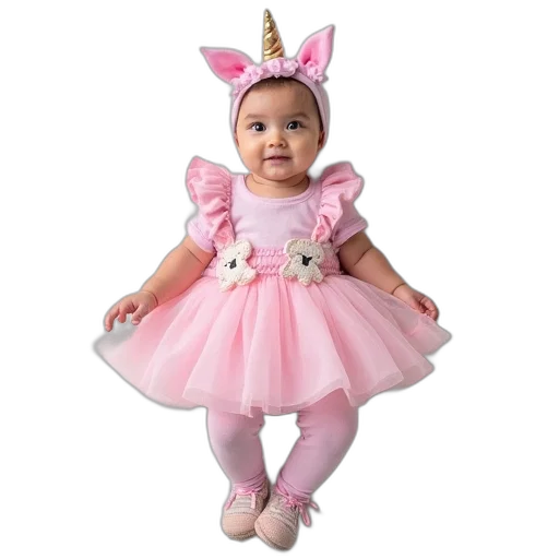 dress, creature, crown, infant transparent PNG cut-out