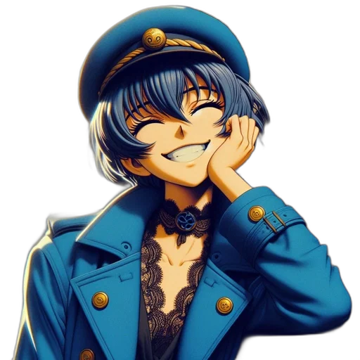 hat, face, staff, anime transparent PNG cut-out
