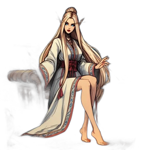 dress, staff, concept art, fantasy art transparent PNG cut-out