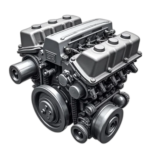 car, detailed, illustration, engine transparent PNG cut-out