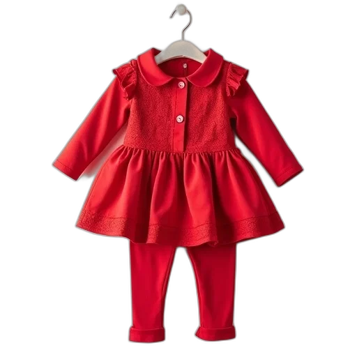 jacket, red, girls, little transparent PNG cut-out