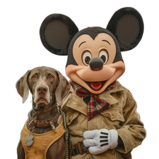 animal, jacket, mask, staff transparent PNG cut-out