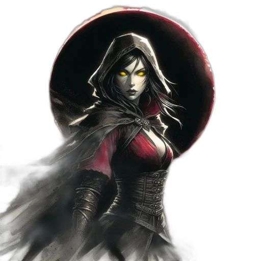 comic book art, concept art, fantasy art, watercolor transparent PNG cut-out