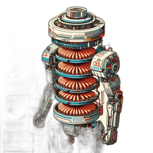 robot, jacket, staff, dress transparent PNG cut-out