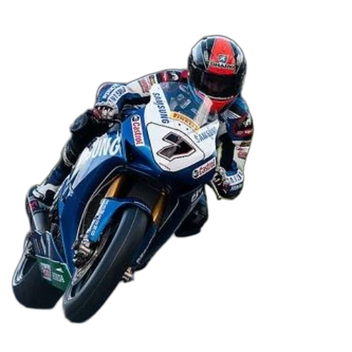 motorcycle, racer, wearing, samsung-sponsored transparent PNG cut-out