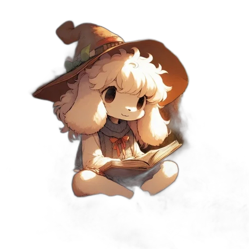 hat, staff, mask, creature transparent PNG cut-out