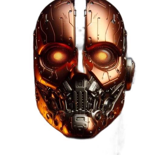 mask, robot, face, comic book art transparent PNG cut-out