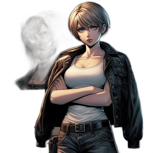 jacket, weapon, comic book art, concept art transparent PNG cut-out