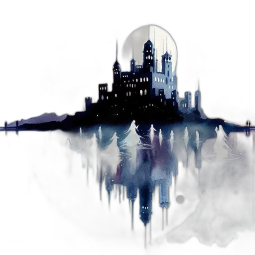 concept art, fantasy art, watercolor, pixel art transparent PNG cut-out