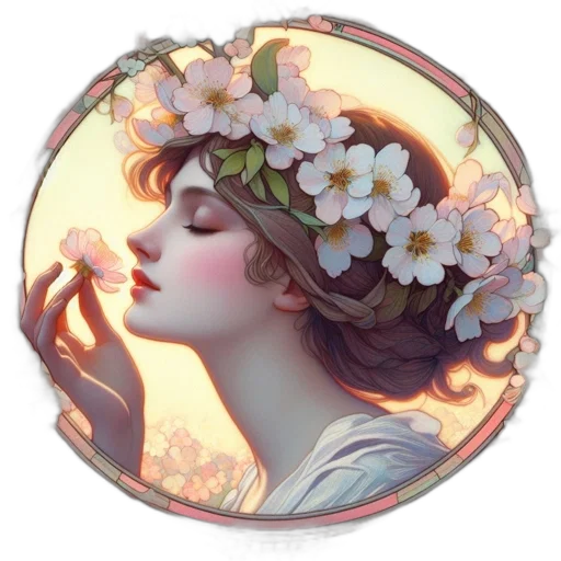 crown, jewelry, face, flower transparent PNG cut-out