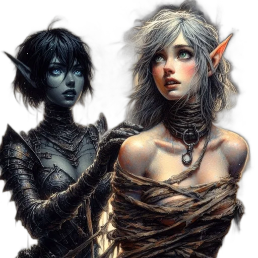 fantasy art, concept art, comic book art, pixel art transparent PNG cut-out