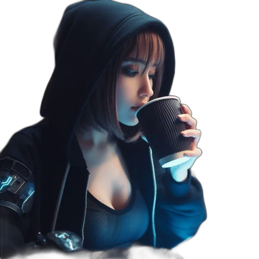 jacket, cyberpunk, concept art, photorealistic transparent PNG cut-out
