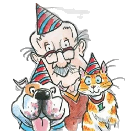 staff, cartoon, illustration, featuring transparent PNG cut-out