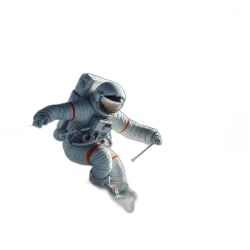 robot, 3d render, concept art, outer space transparent PNG cut-out