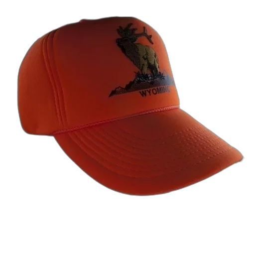 hat, man, wearing, orange transparent PNG cut-out