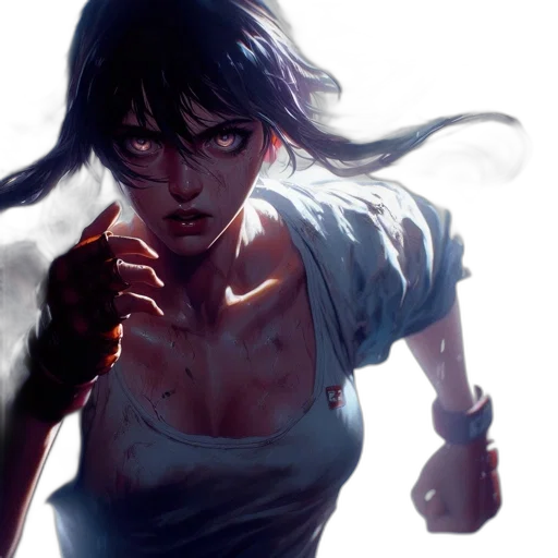 concept art, comic book art, anime, cyberpunk transparent PNG cut-out