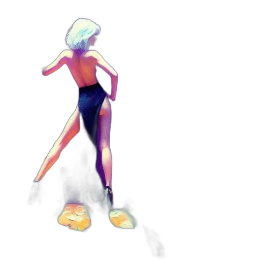 robot, shoes, staff, creature transparent PNG cut-out