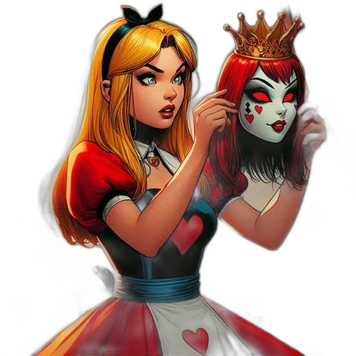 crown, mask, comic book art, concept art transparent PNG cut-out