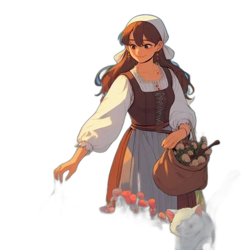 staff, dress, weapon, concept art transparent PNG cut-out