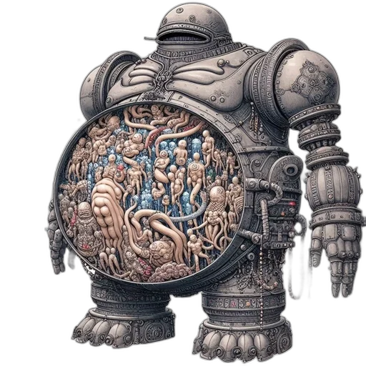 robot, creature, weapon, concept art transparent PNG cut-out