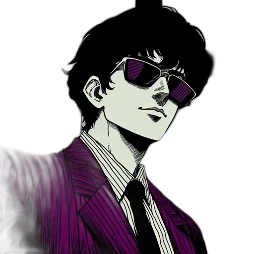 jacket, comic book art, vaporwave, cyberpunk transparent PNG cut-out
