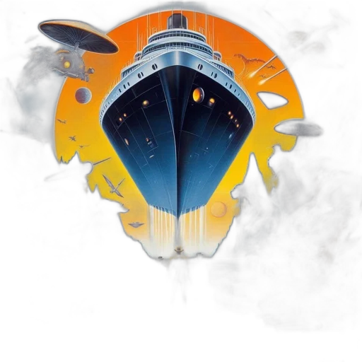 concept art, fantasy art, outer space, poster transparent PNG cut-out