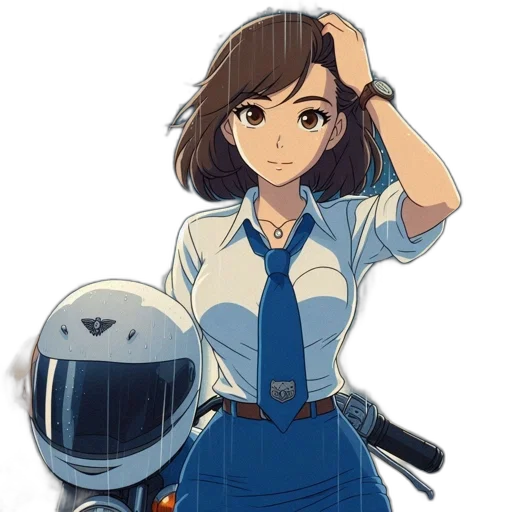 robot, jacket, weapon, staff transparent PNG cut-out