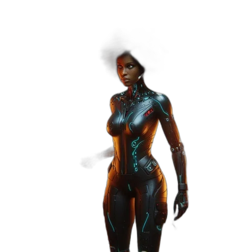 robot, dress, staff, concept art transparent PNG cut-out