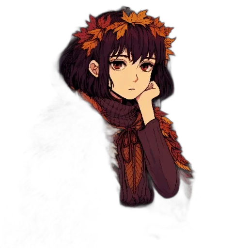 flower, crown, staff, face transparent PNG cut-out