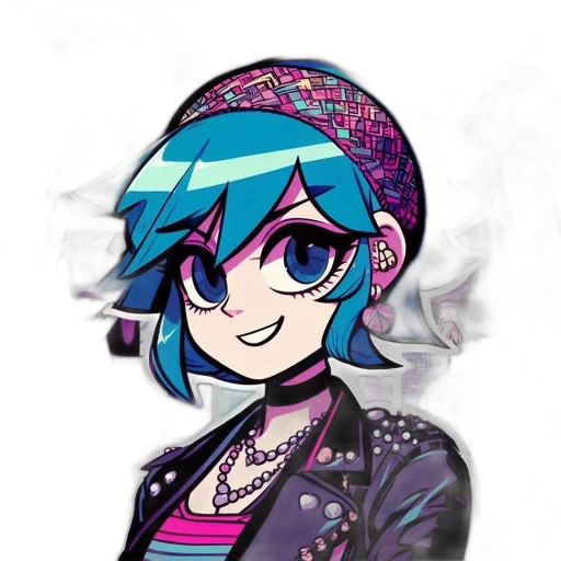 jacket, hat, jewelry, staff transparent PNG cut-out