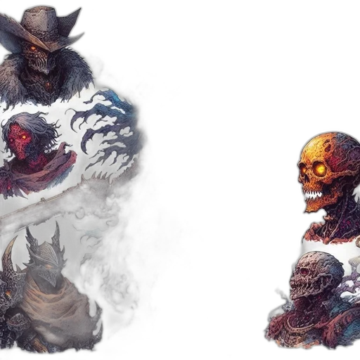 concept art, fantasy art, comic book art, pixel art transparent PNG cut-out